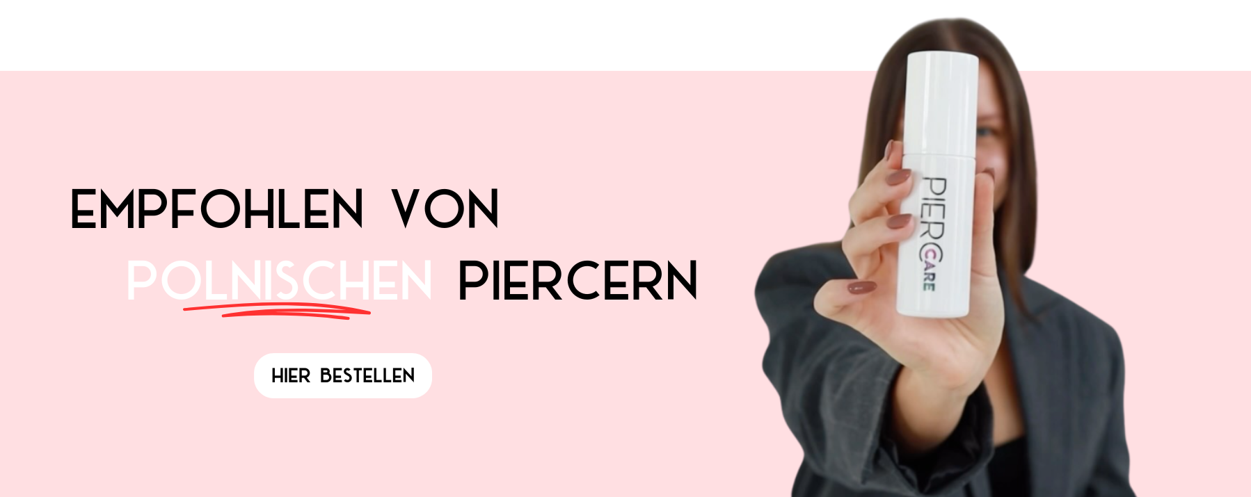 Banner Pierc Care wird von polnischen Piercern empfohlen